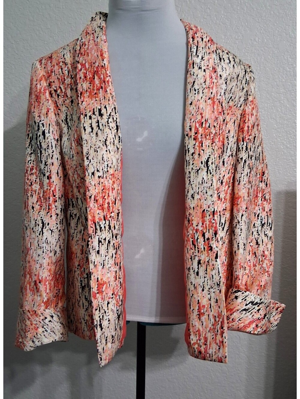 Kasper Brand, Womens Multi Colored, Open Front Jacket, EUC, Size 18